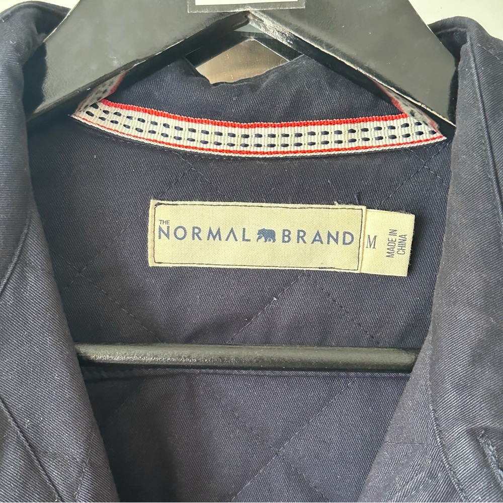 Quilted Button Down Navy Jacket. - image 3